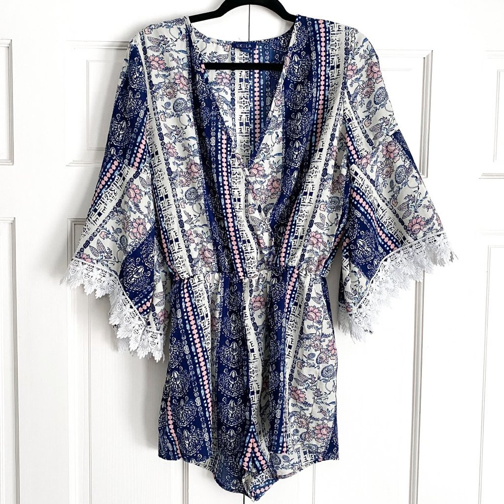 UK2LA Aztec Crochet Romper